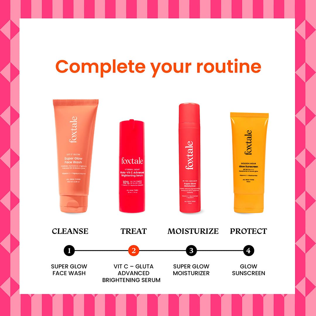 FoxTale 10% Vitamin C + Glutathione Brightening Face Serum, 30 ml – view 7