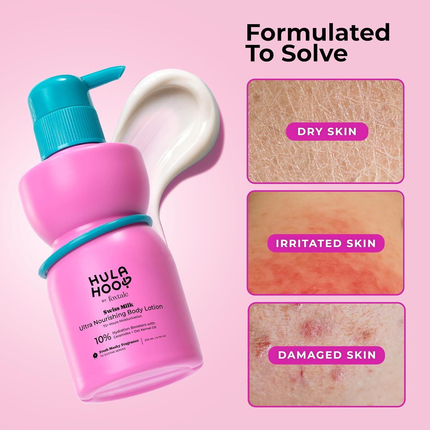 FoxTale Hula Hoop Ultra Nourishing Body Lotion with Ceramides & Pentavitin, 200 ml – view 5