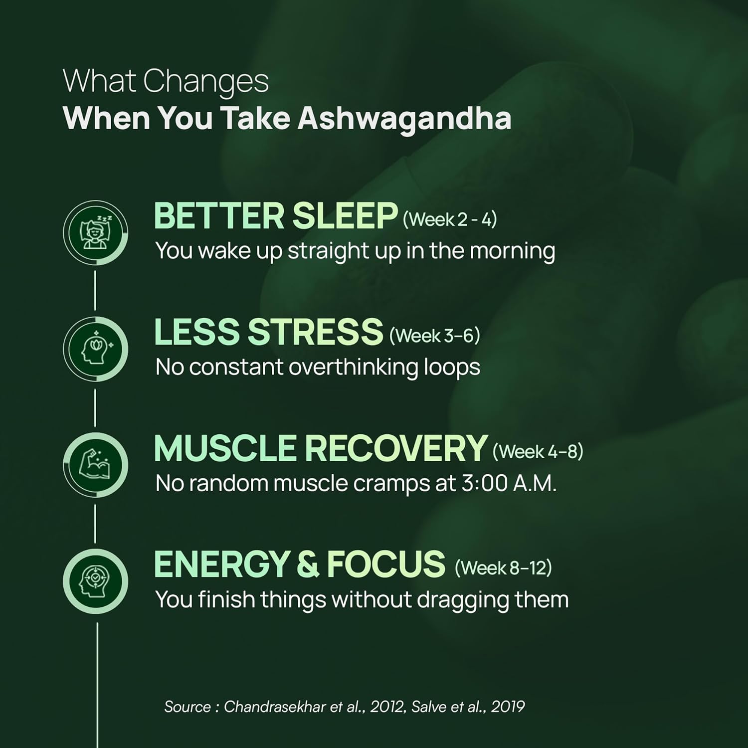 Rasayanam Ashwagandha KSM-66 Capsules, 60 Count – view 7
