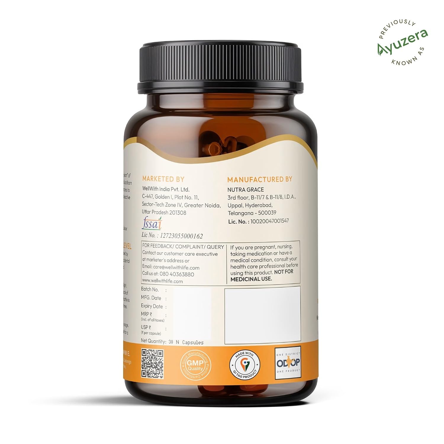 Wellwith Sea Buckthorn Berry Oil Vegan Omega 7 500mg, 30 Veg HPMC Capsules – view 11