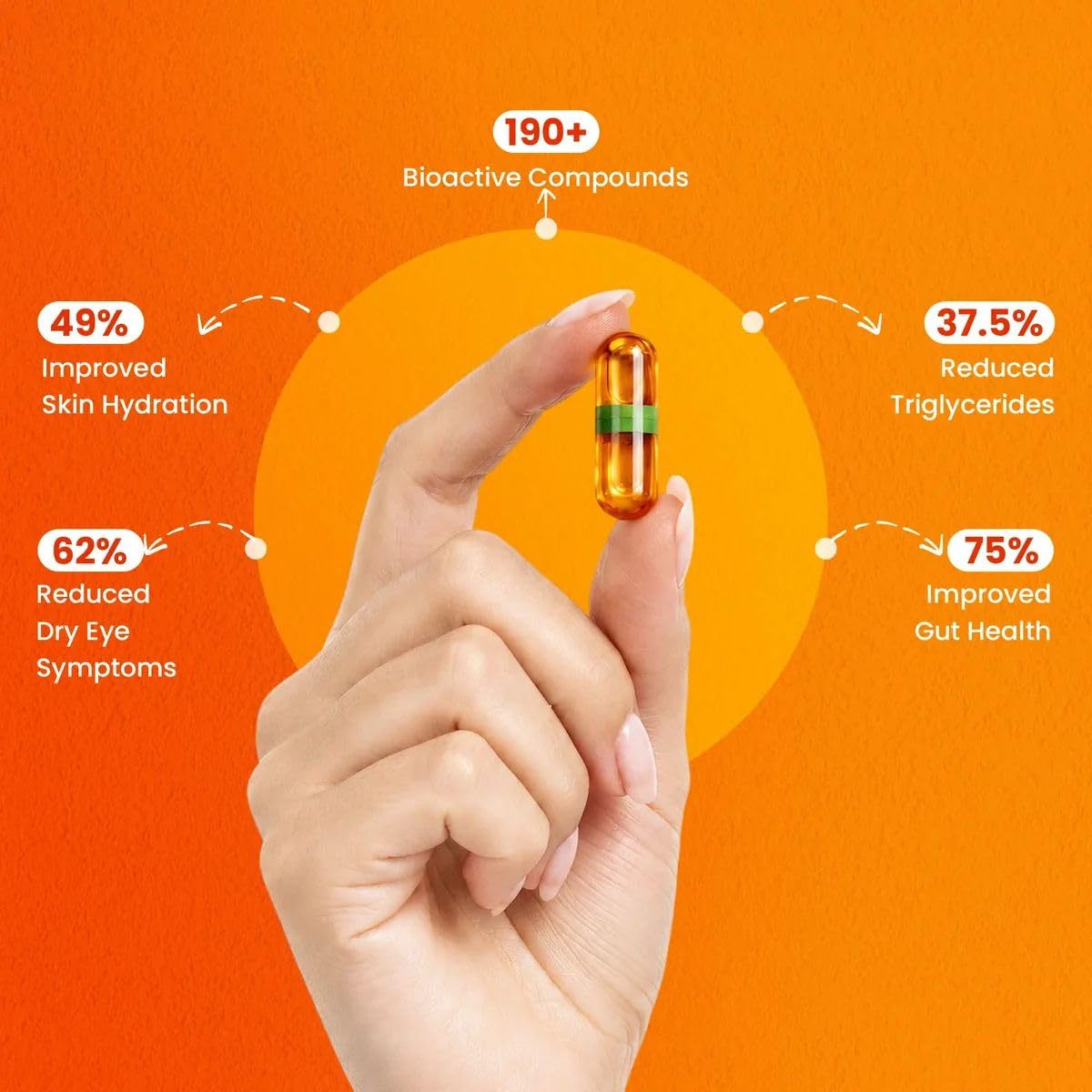 Wellwith Sea Buckthorn Berry Oil Vegan Omega 7 500mg, 30 Veg HPMC Capsules – view 8