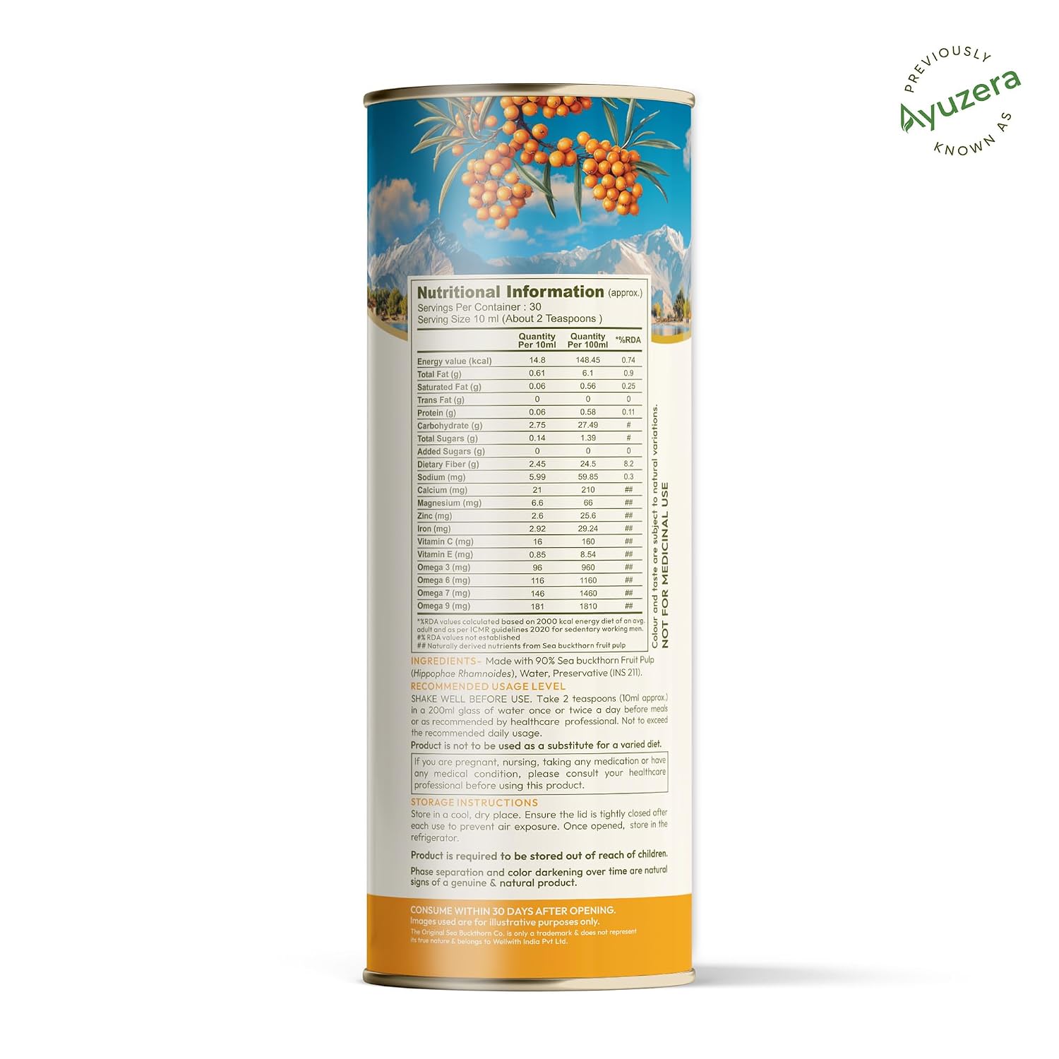 Ayuzera Himalayan Sea Buckthorn Pulp Concentrate 300 ml – view 9
