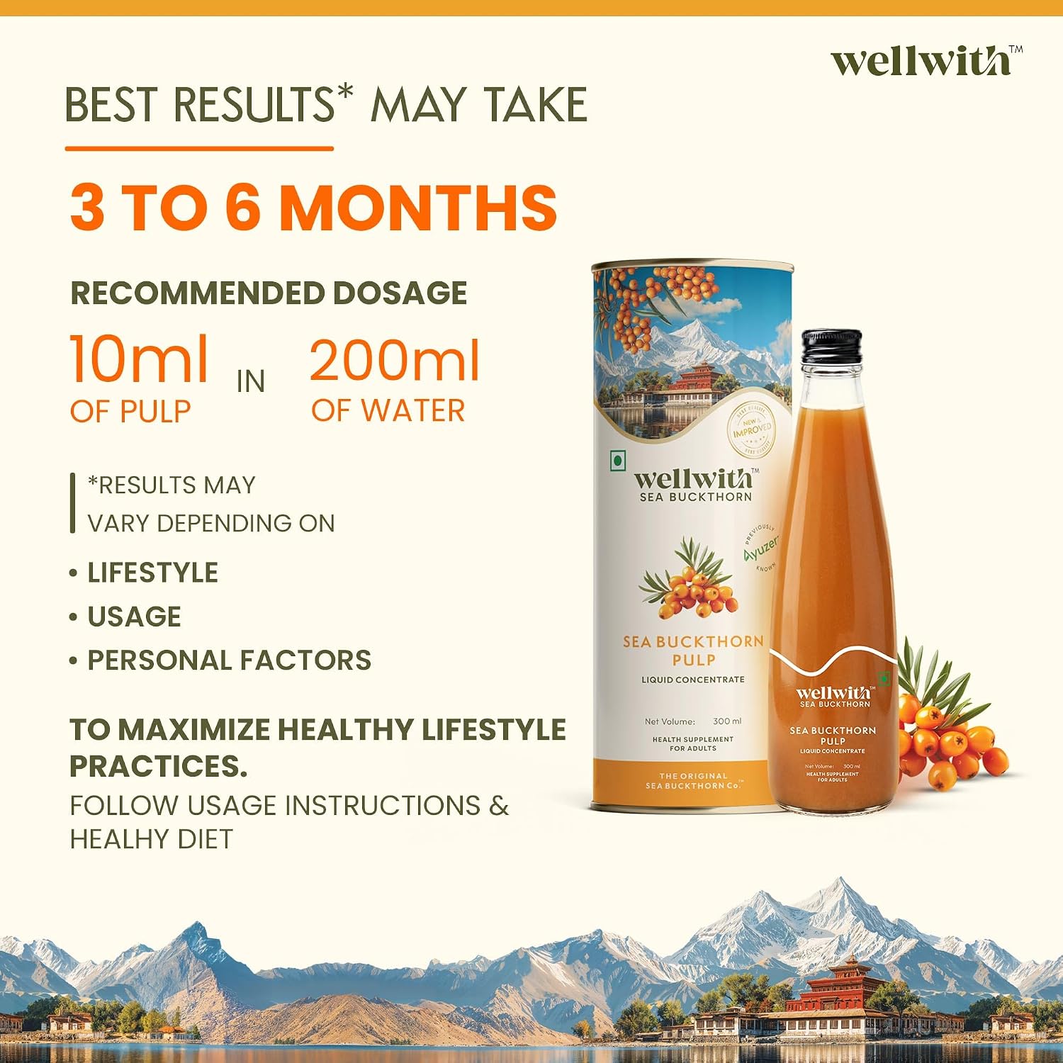 Ayuzera Himalayan Sea Buckthorn Pulp Concentrate 300 ml – view 8