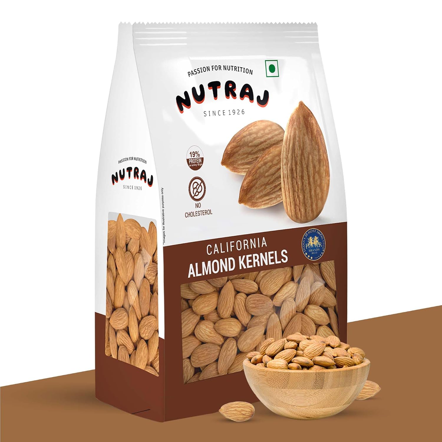 Nutraj California Almond Kernels 1kg Pouch – view 2