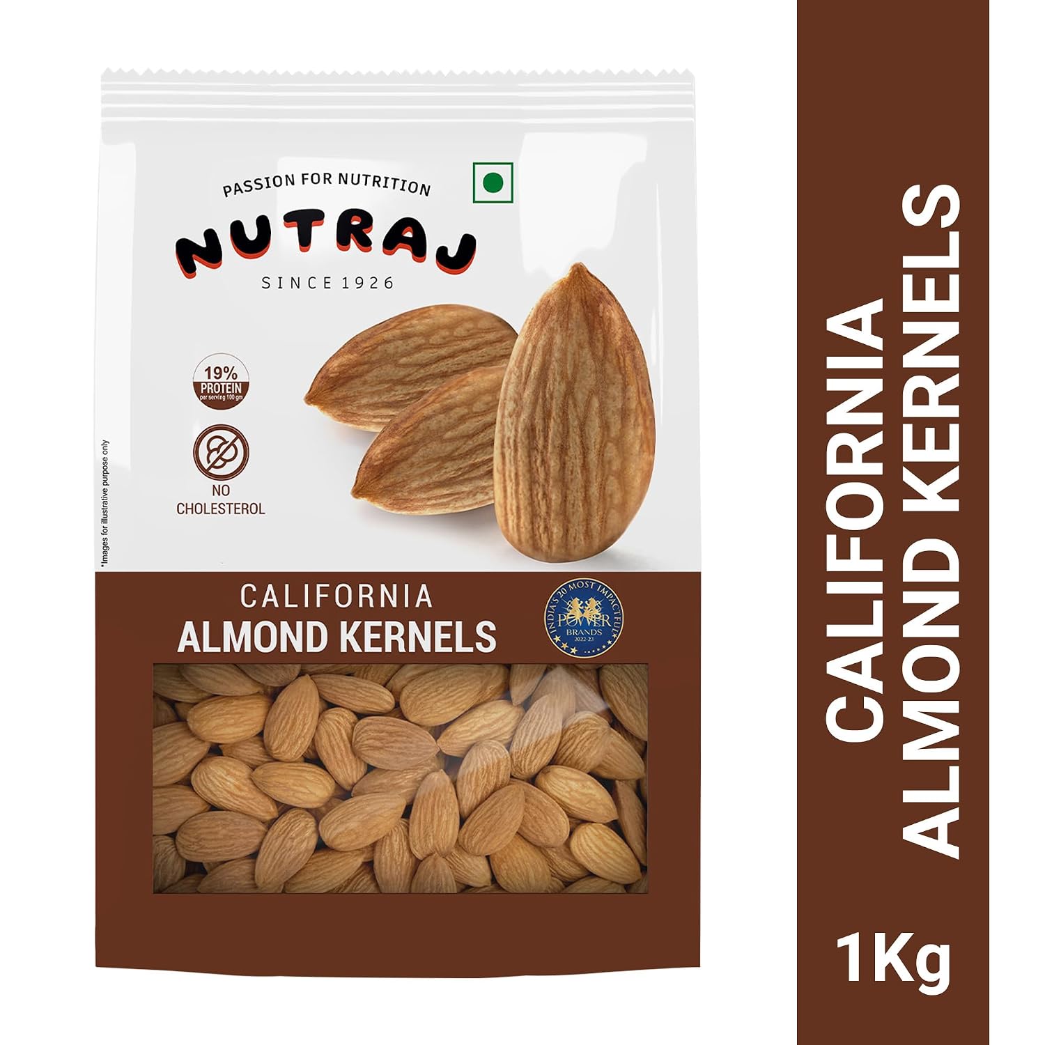 Nutraj California Almond Kernels 1kg Pouch – view 7