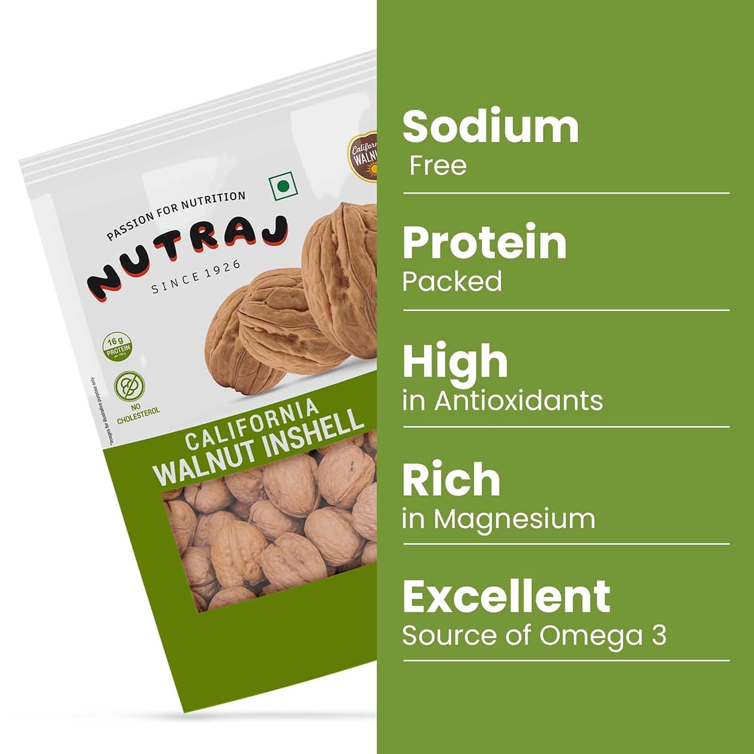 Nutraj California Inshell Walnuts 1000g – view 4