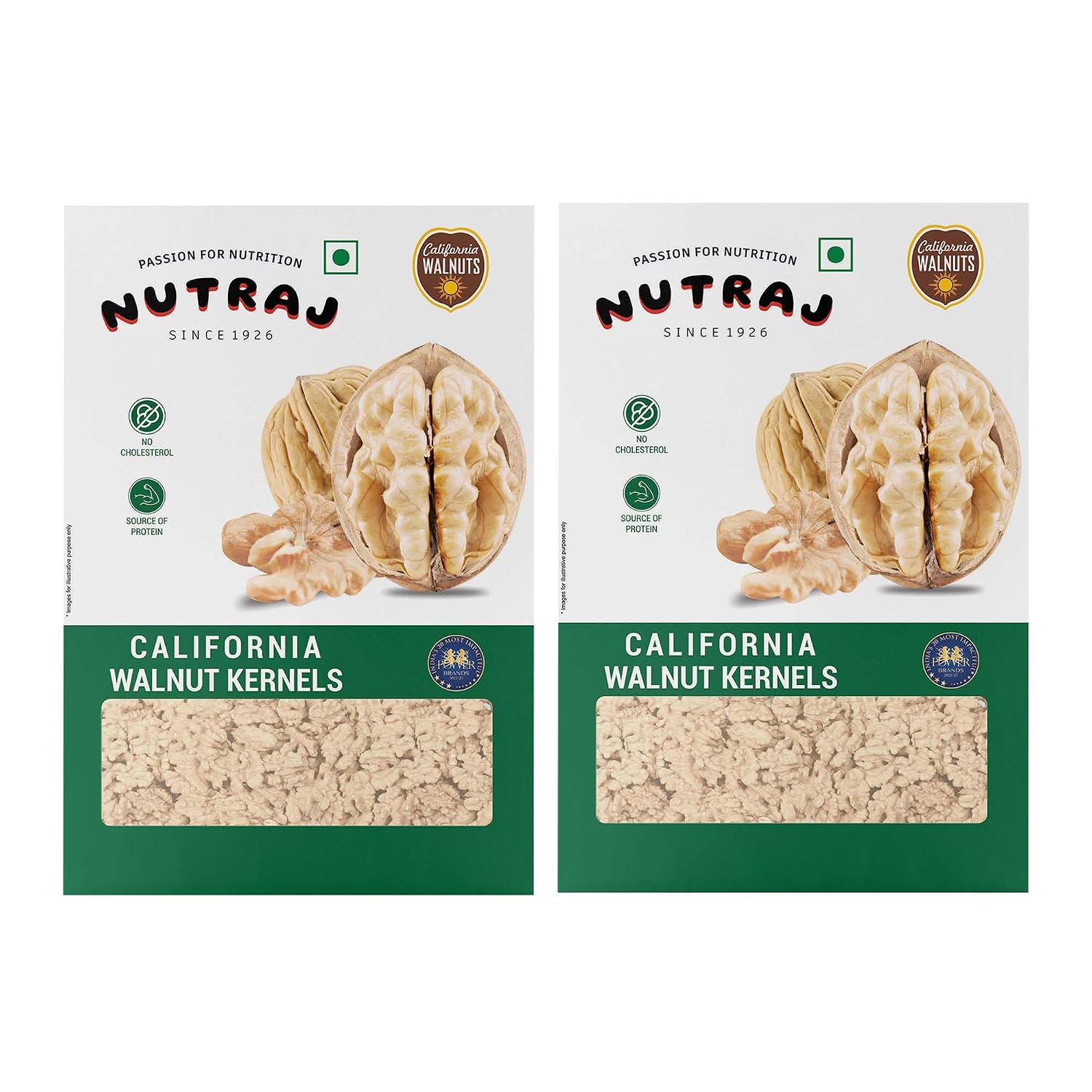 Nutraj California Walnut Kernels 500gm (250gm x 2) Pack Without Shell | Akhrot Giri | Dry Fruits and Nuts | Grocery Items.