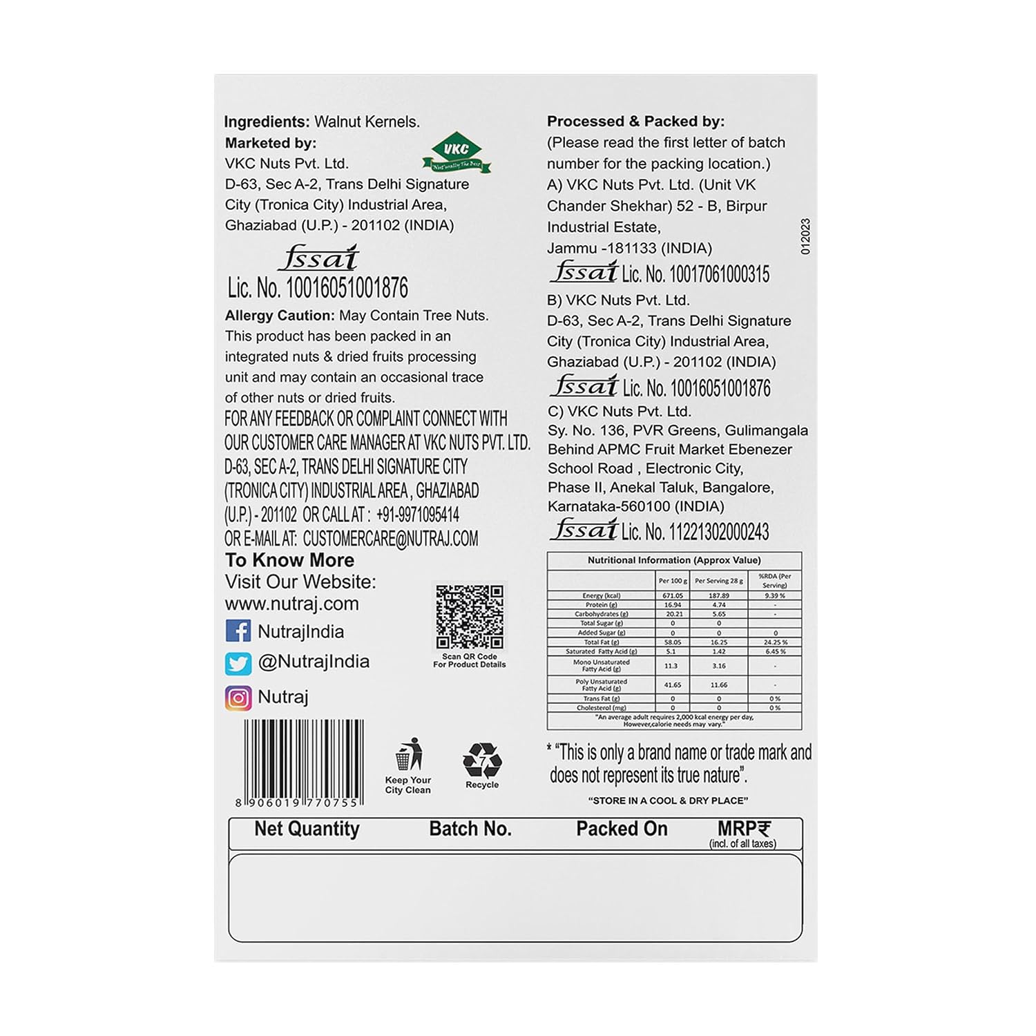 Nutraj California Walnut Kernels 500 g (250 g x 2), Shell-Free – view 2