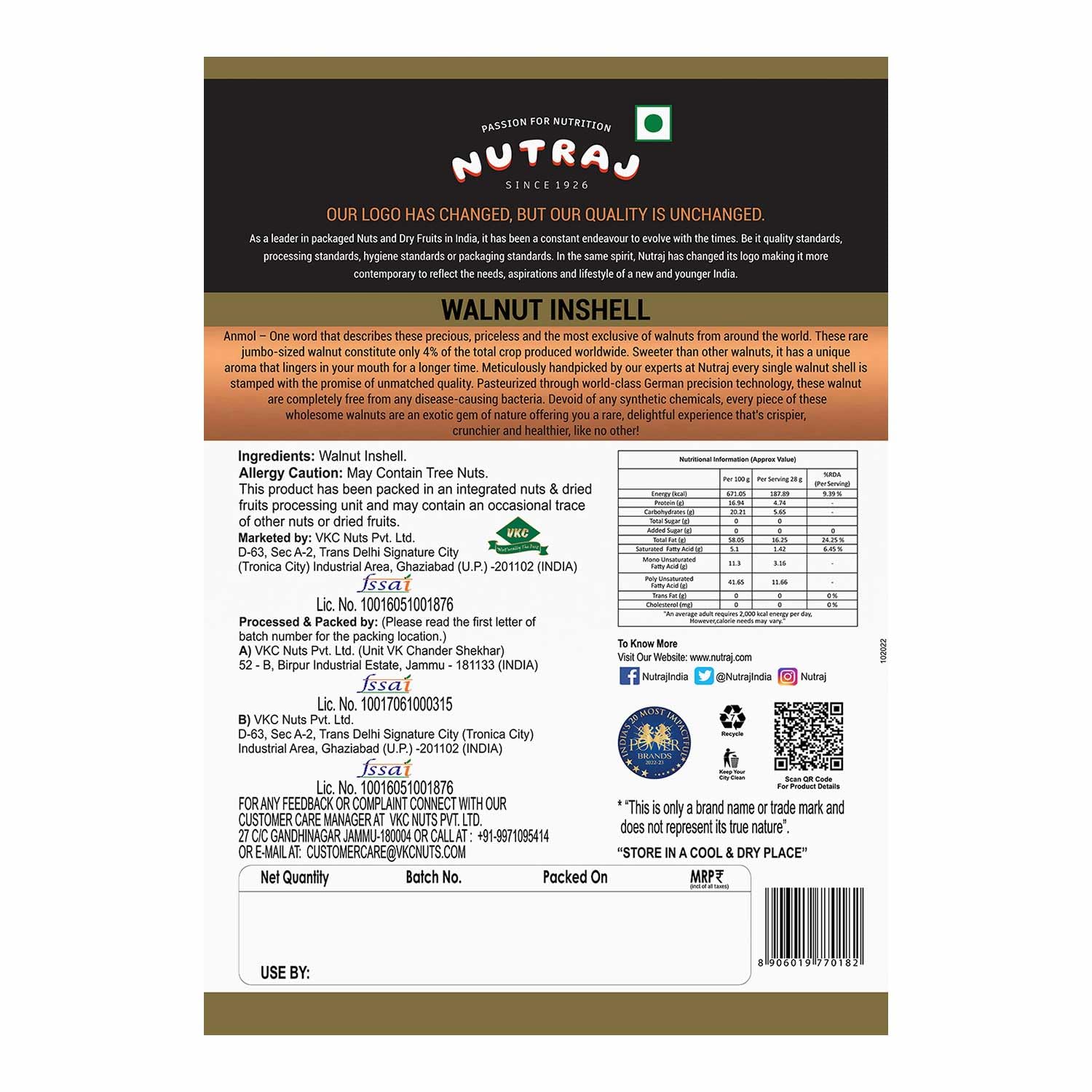 Nutraj Anmol Walnuts Inshell 1 kg – view 3