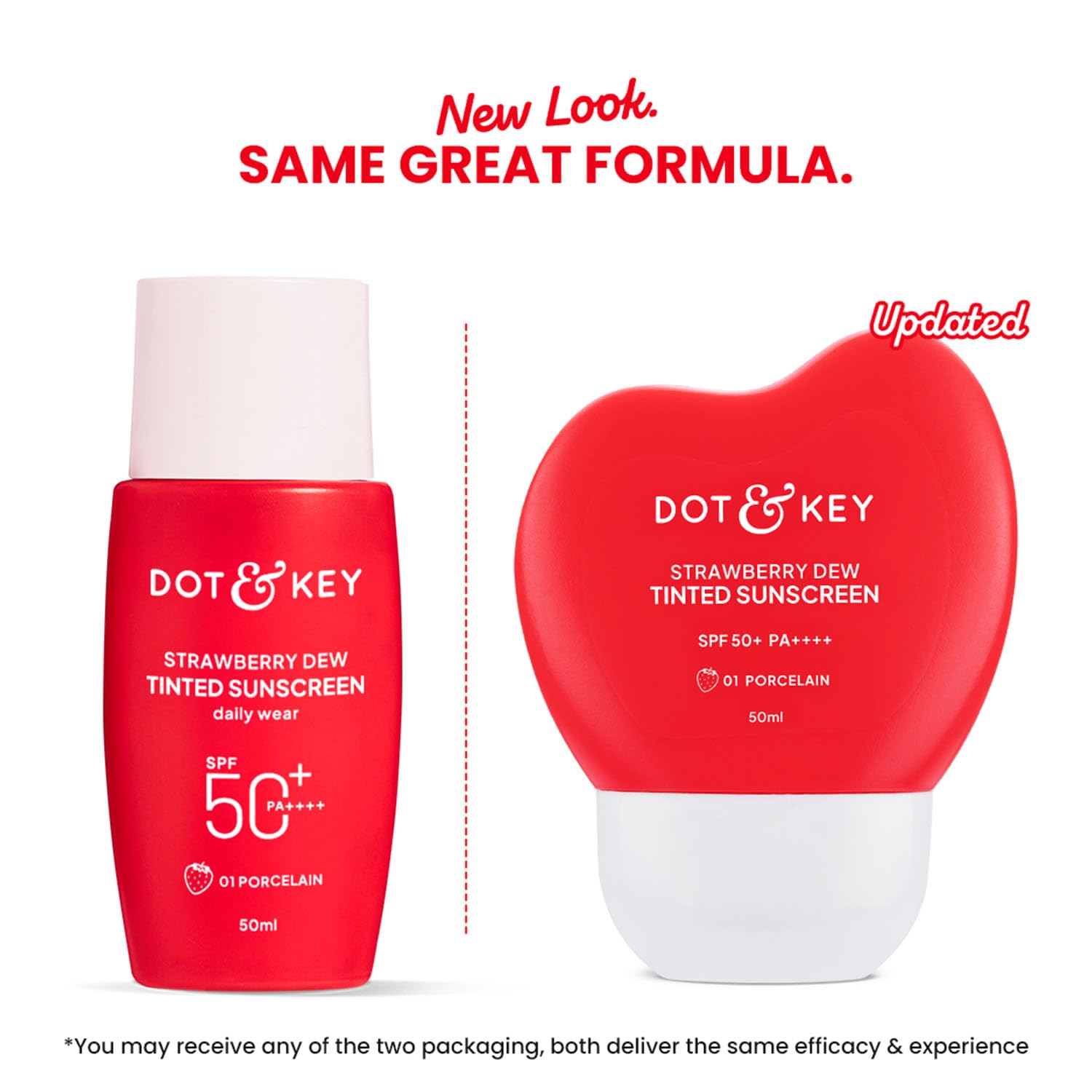 DOT & KEY Strawberry Dew Tinted Sunscreen SPF 50+ PA++++ 50ml - Porcelain 01 – view 2