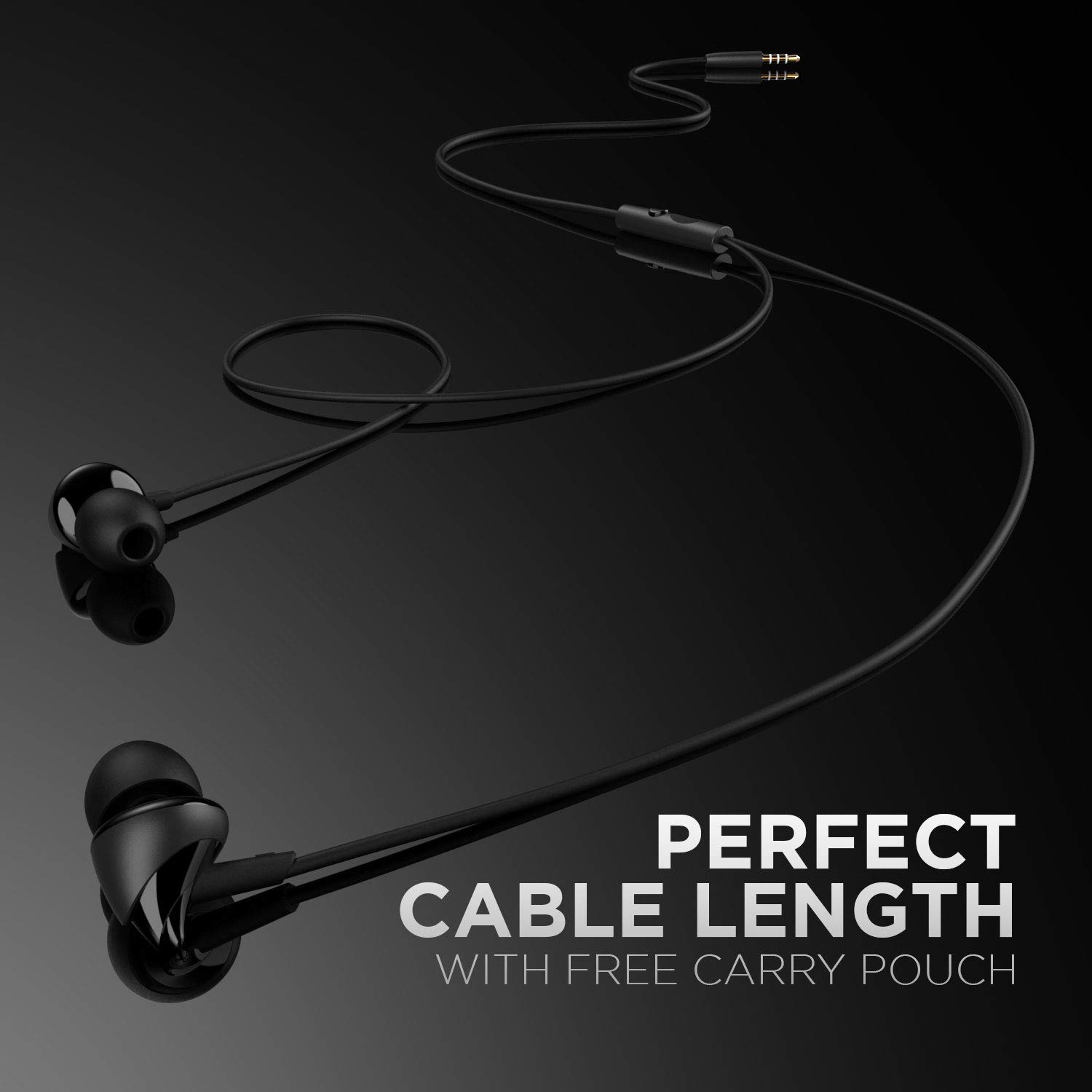 boAt BassHeads 100 Wired In-Ear Earphones with Mic - Black – view 4