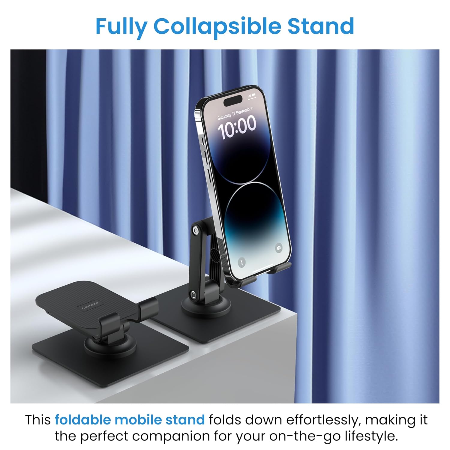 Ambrane Twistand 360 Foldable Mobile Stand, Black – view 4