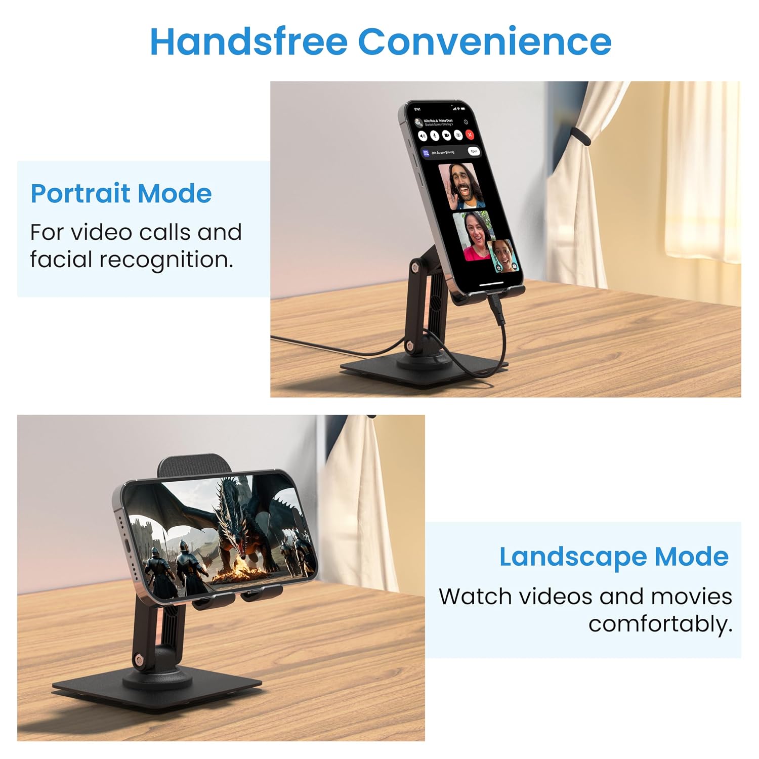 Ambrane Twistand 360 Foldable Mobile Stand, Black – view 7