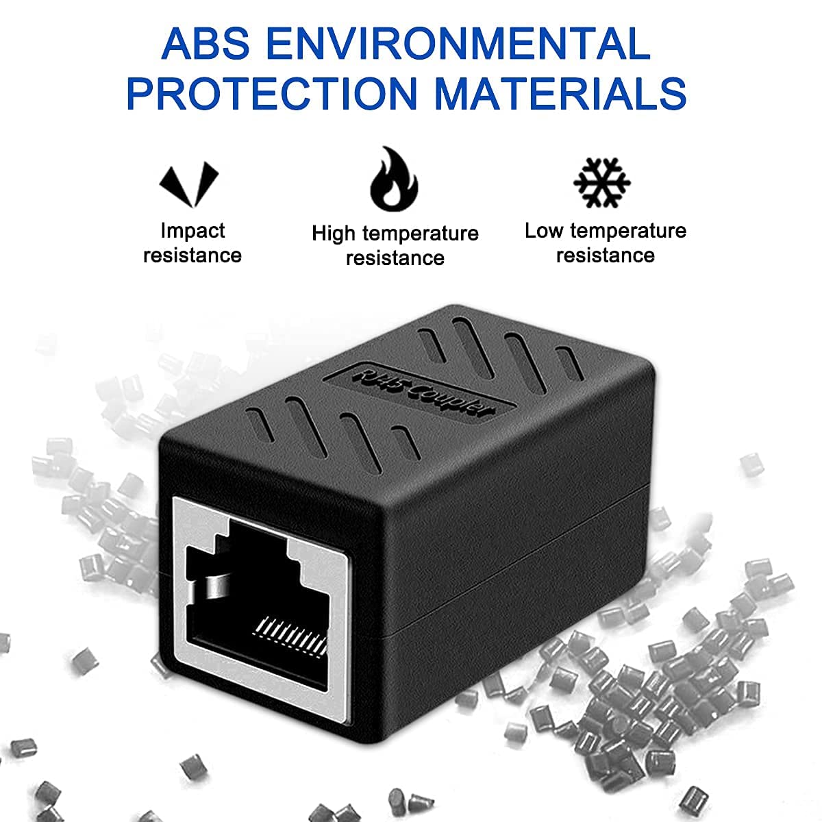 FEDUS RJ45 Ethernet Coupler Female to Female Connector for Cat7/Cat6/Cat5e, Pack of 2 – view 3