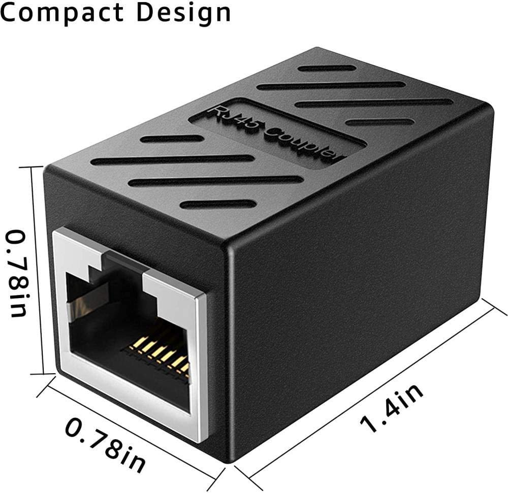 FEDUS RJ45 Ethernet Coupler Female to Female Connector for Cat7/Cat6/Cat5e, Pack of 2 – view 6