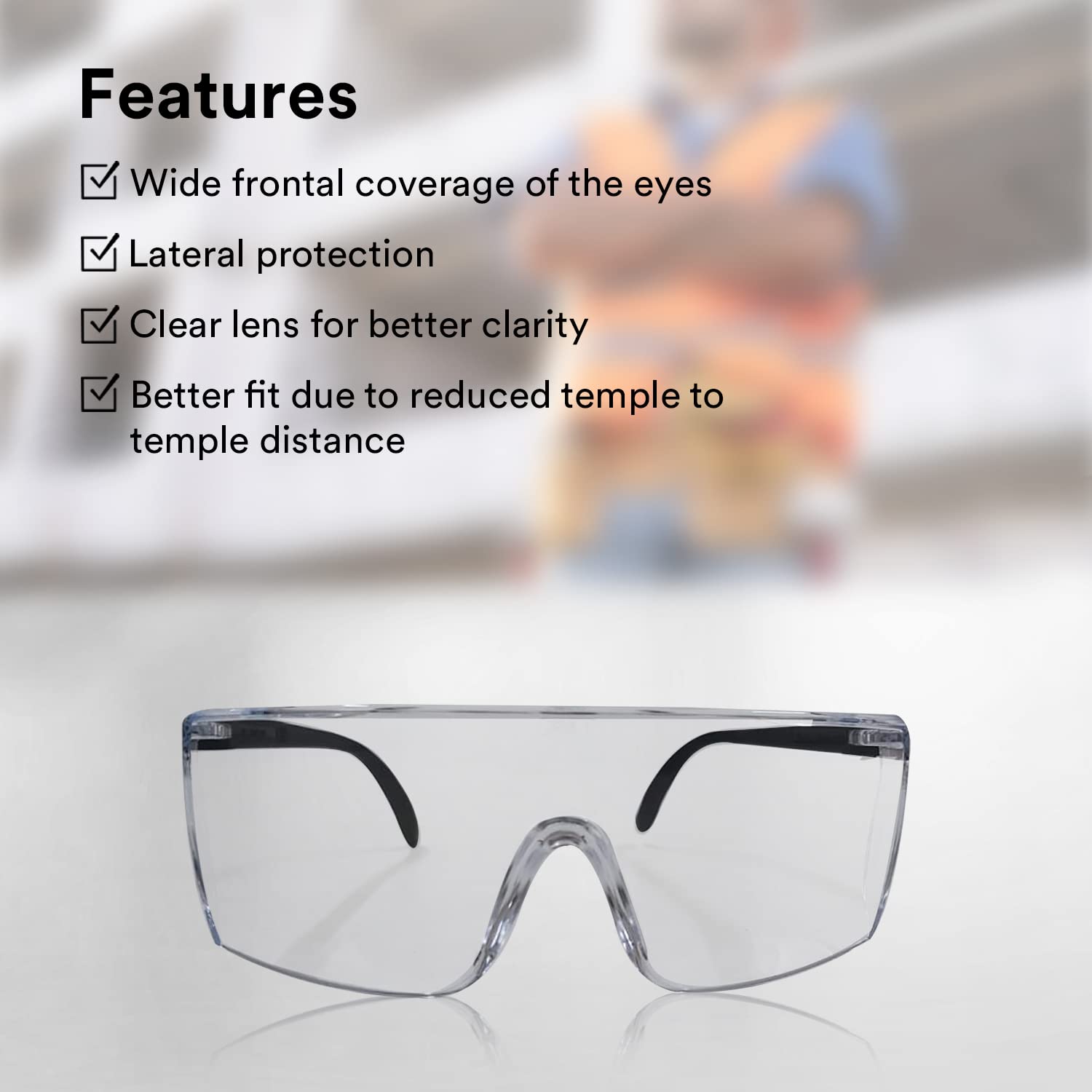 3M 1709IN Clear Polycarbonate Safety Goggles – view 3