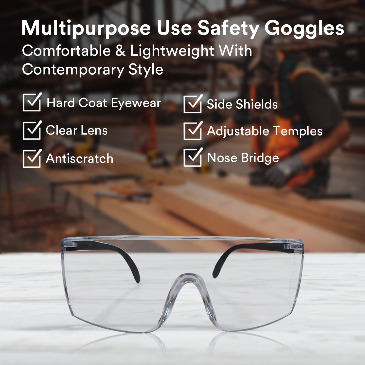 3M 1709IN Clear Polycarbonate Safety Goggles – view 4