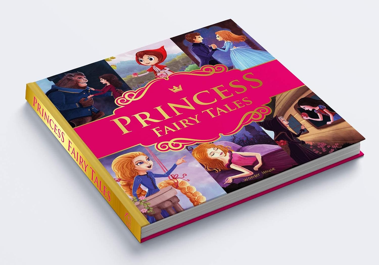 Princess Fairy Tales: Ten Traditional Fairy Tales For Children (Abridged and Retold With Large Font For Easy Reading) 8 Inches X 8 Inches - Hardback – view 4