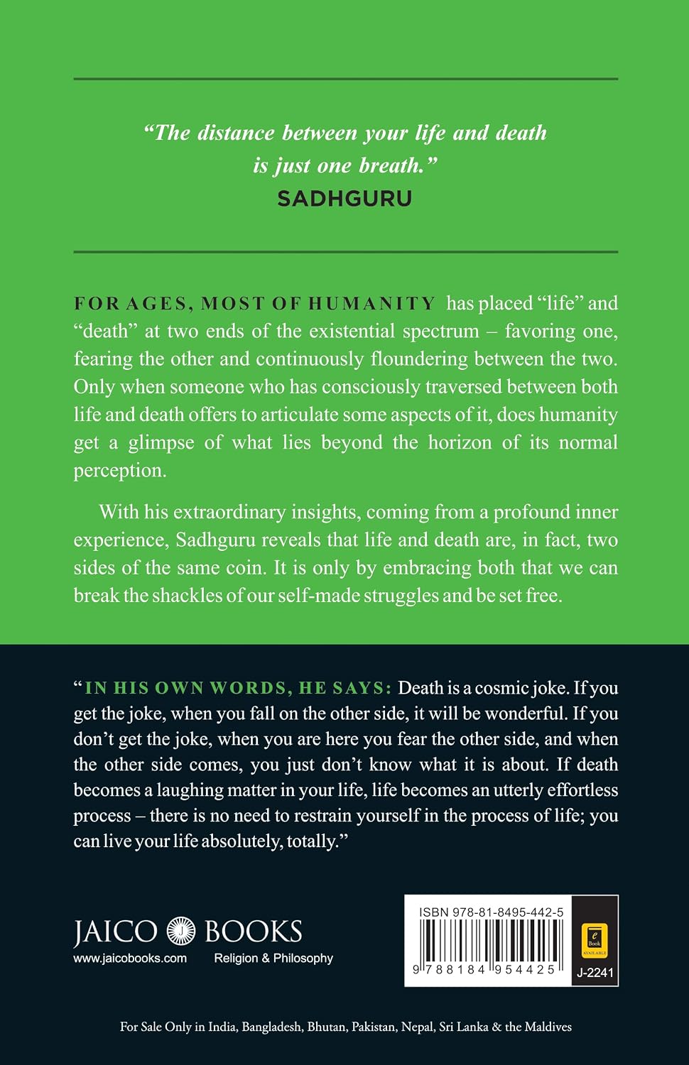 Life and Death in One Breath by Sadhguru (Paperback) – view 2