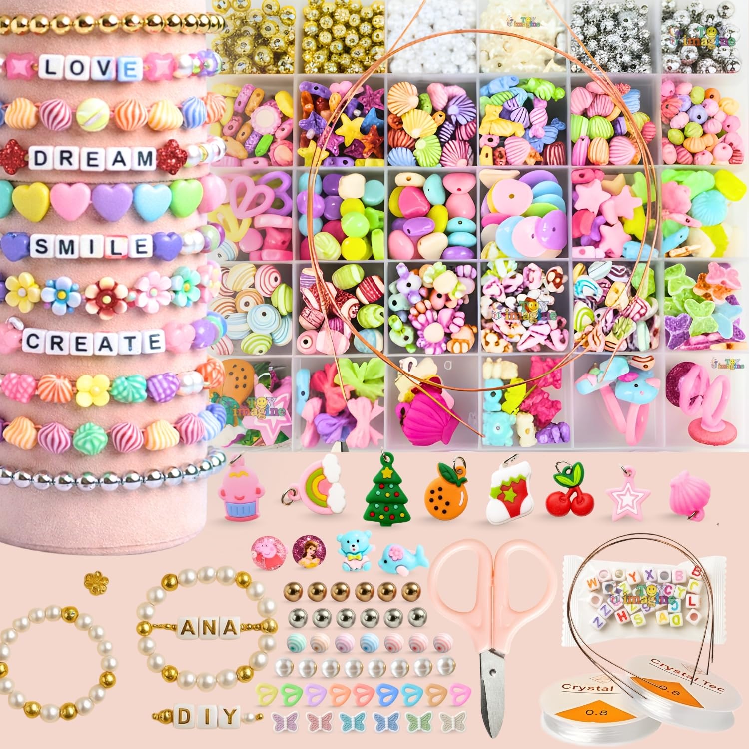 Toy Imagine DIY Bracelet Making Kit for Girls Ages 6–14