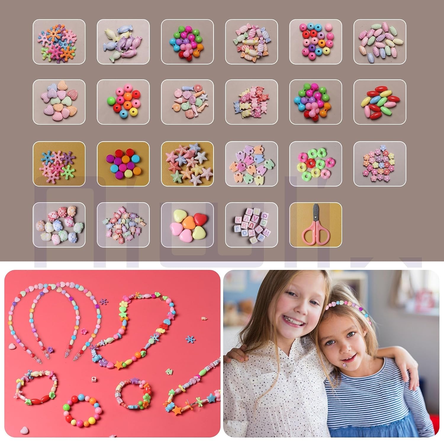Niwlix Bracelet Making Kit for Kids, Colorful DIY Bead Jewelry Set – view 4