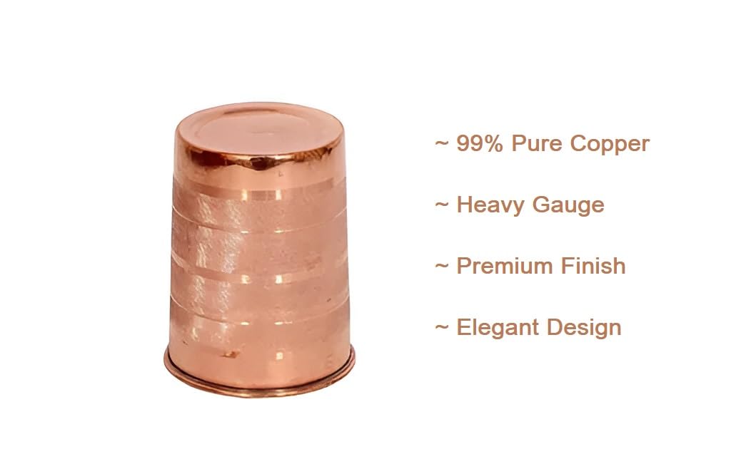 Adoko Pure Copper Tumbler 300 ml Set of 2 – view 3