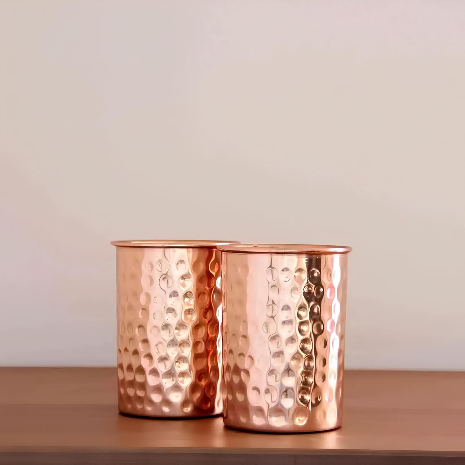 Adoko 100% Pure Copper Hammered Tumbler 300 ml Set of 2 – view 7