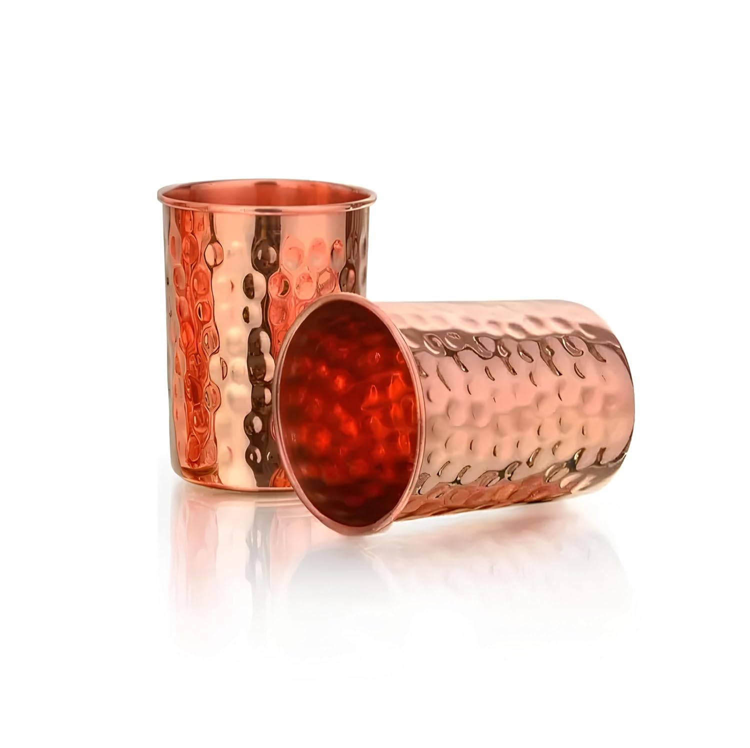 Adoko 100% Pure Copper Hammered Tumbler 300 ml Set of 2 – view 4