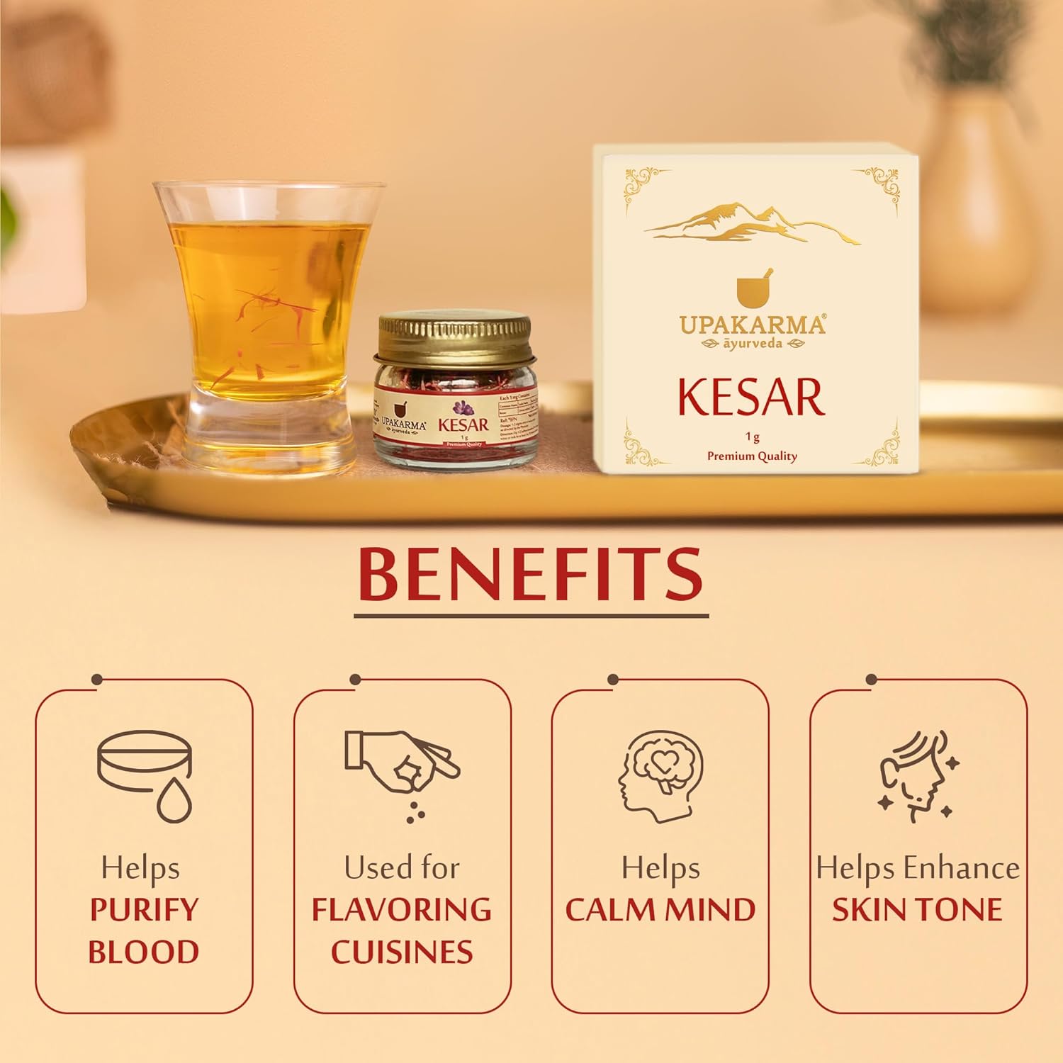 UPAKARMA Kashmiri Kesar Saffron 1 g Gift Box – view 4