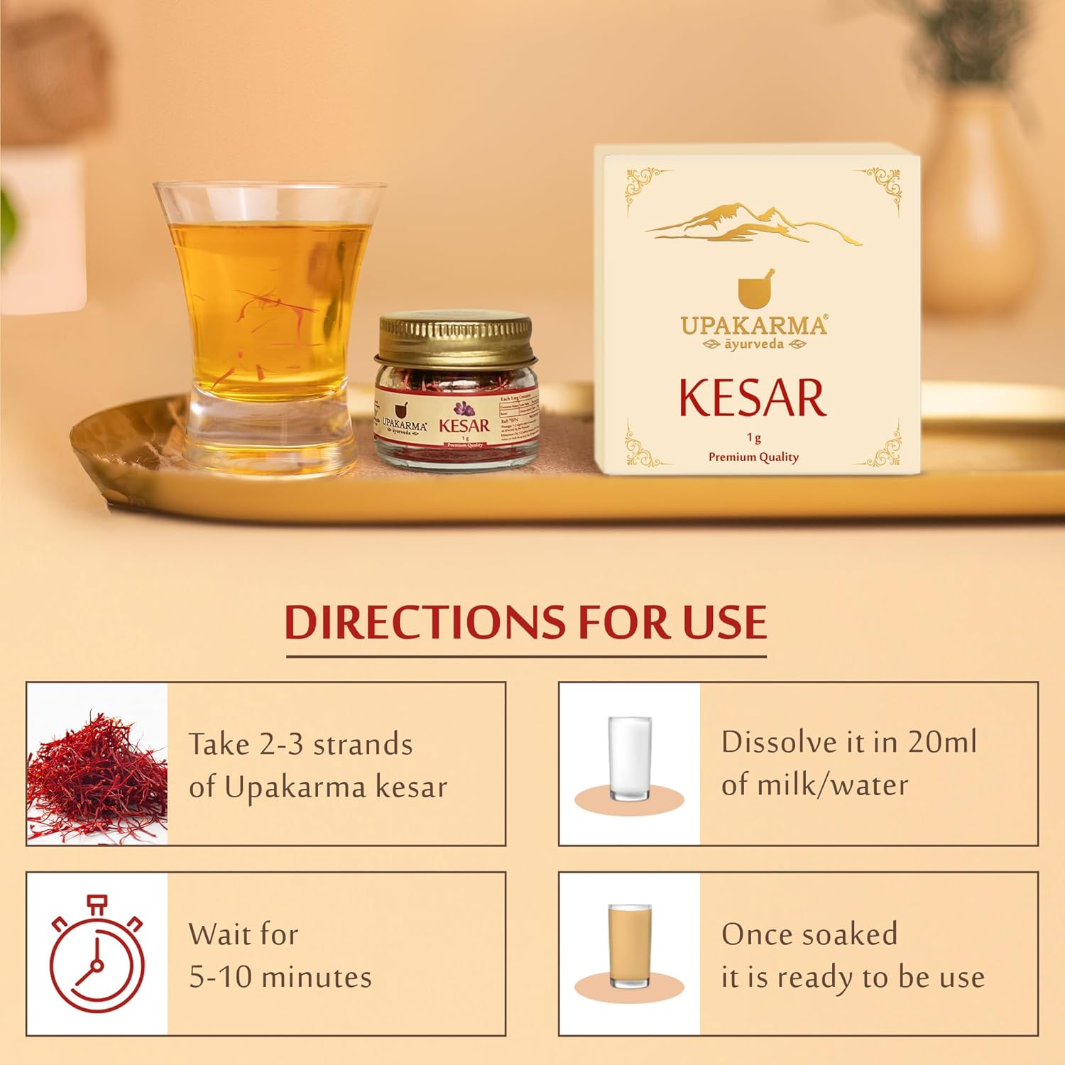 UPAKARMA Kashmiri Kesar Saffron 1 g Gift Box – view 5