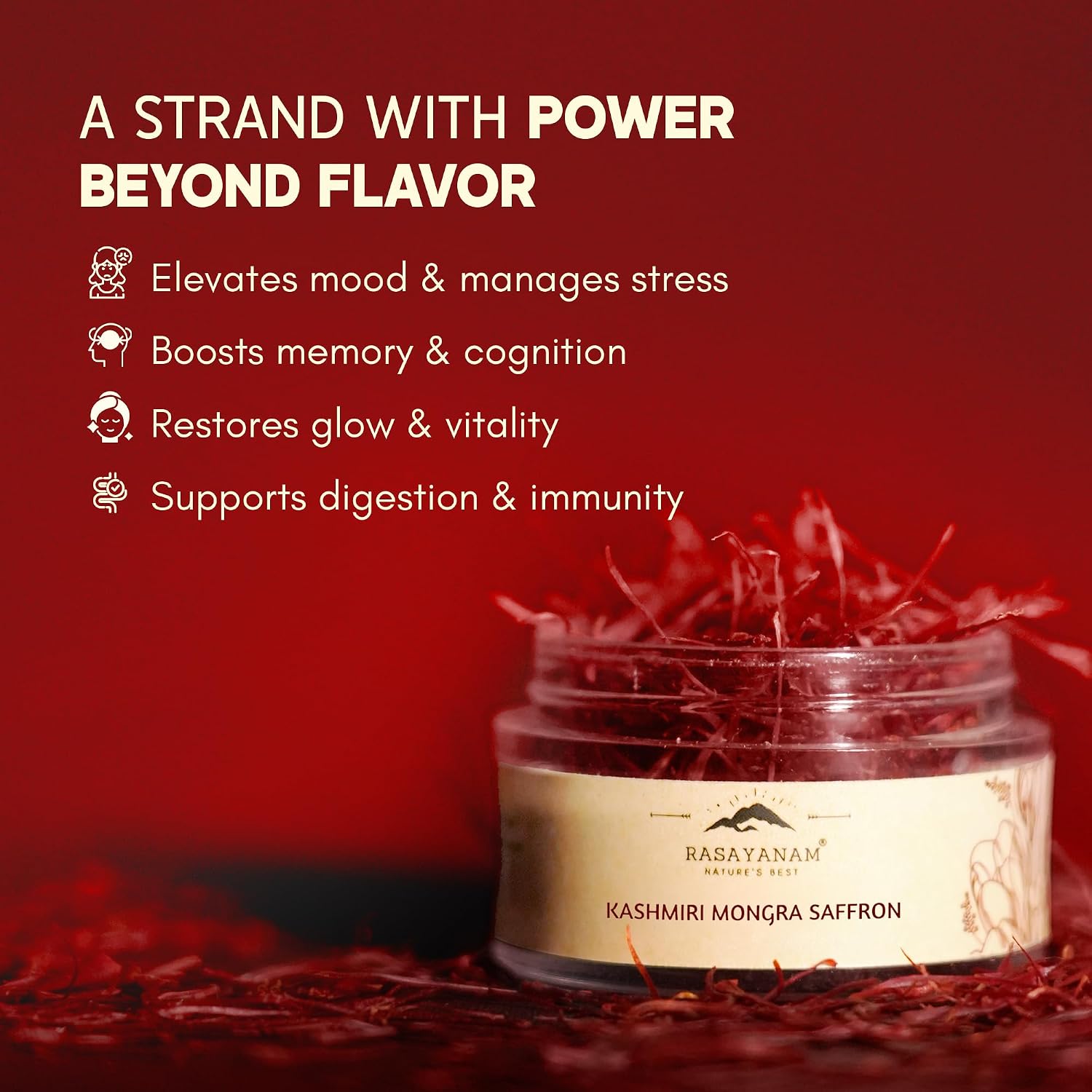Rasayanam Pure Kashmiri Saffron/Kesar (1 g) - Grade 1 Mongra – view 6