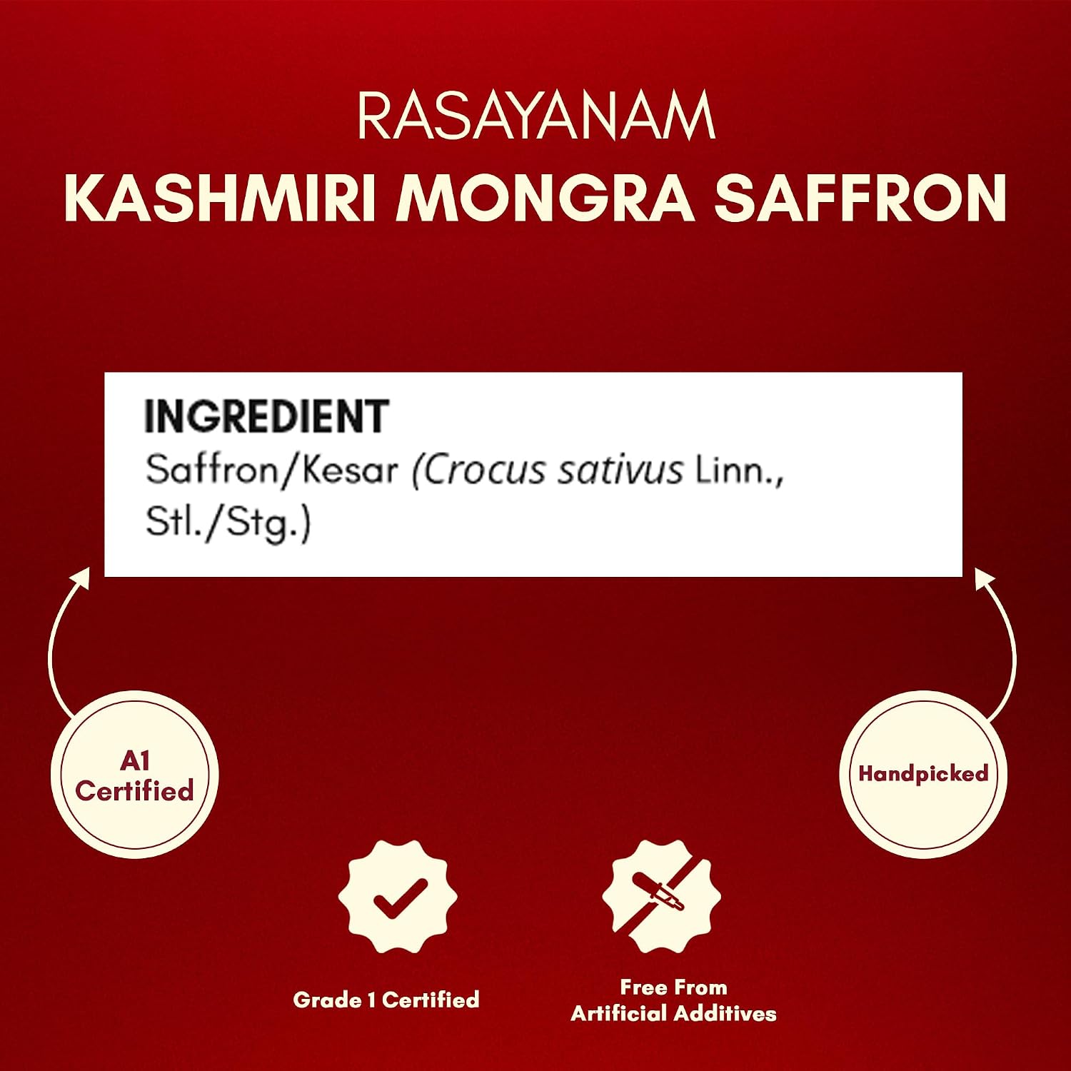 Rasayanam Pure Kashmiri Saffron/Kesar (1 g) - Grade 1 Mongra – view 8