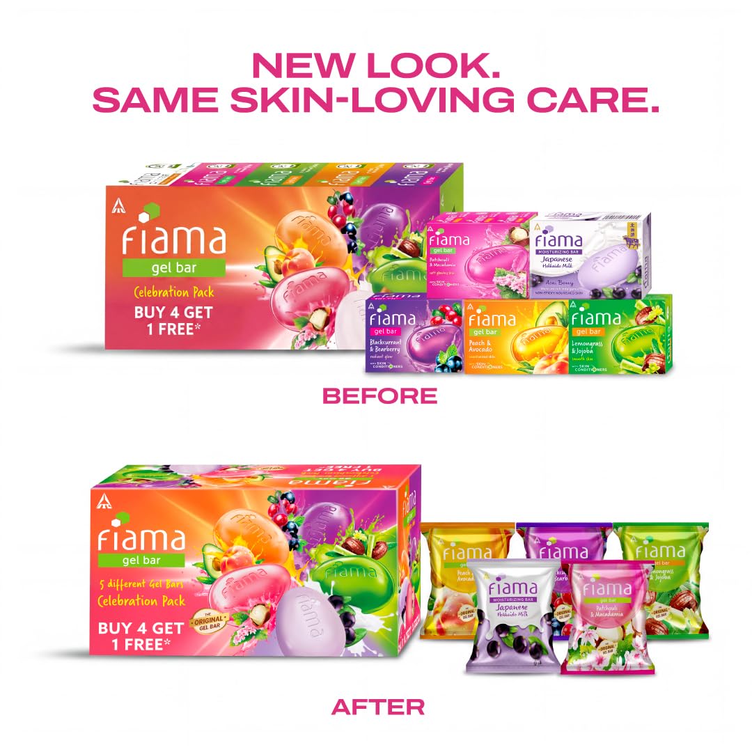 Fiama Gel Bar Celebration Pack 625g - Pack of 5 – view 11