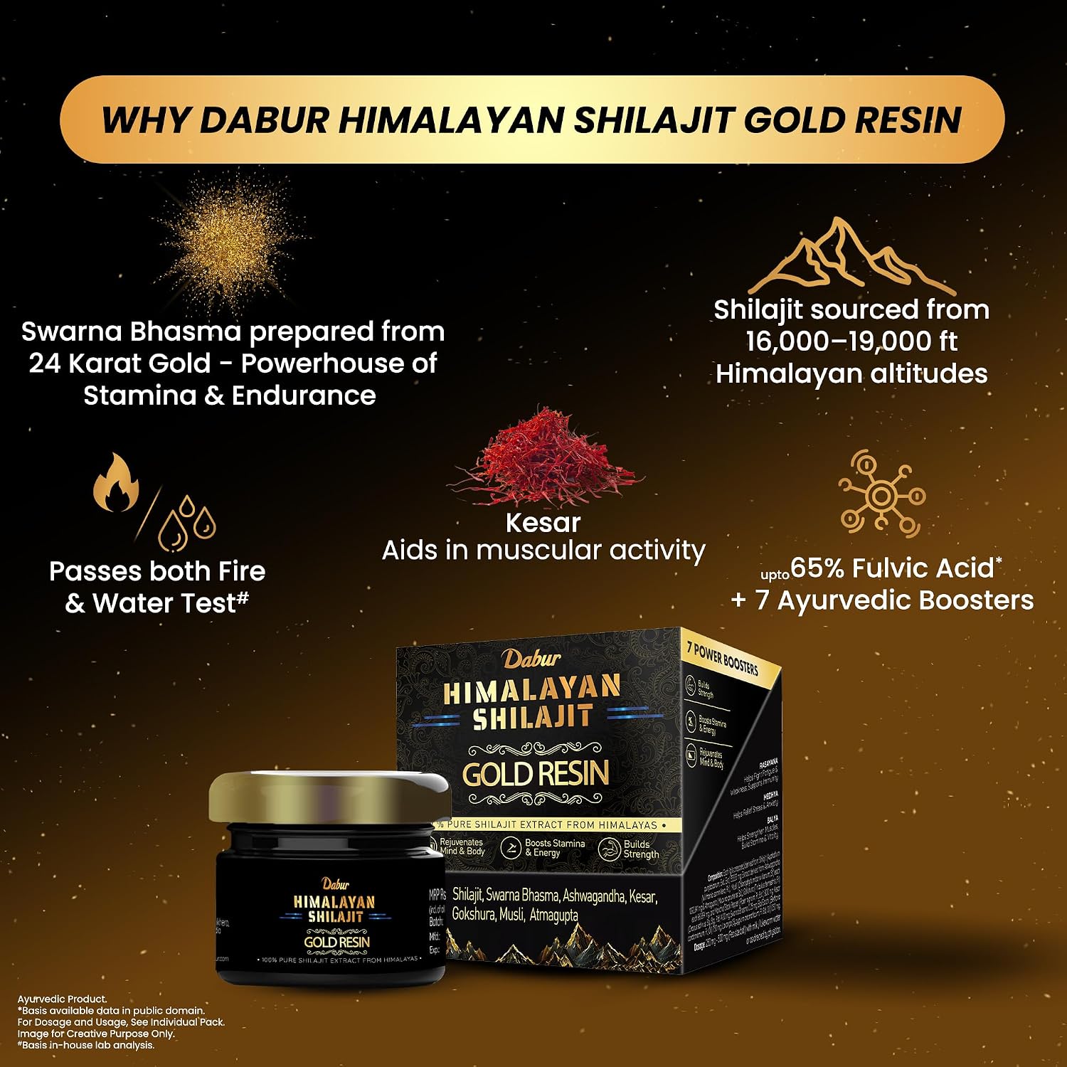 Dabur Himalayan Shilajit Gold Resin 20g – view 3