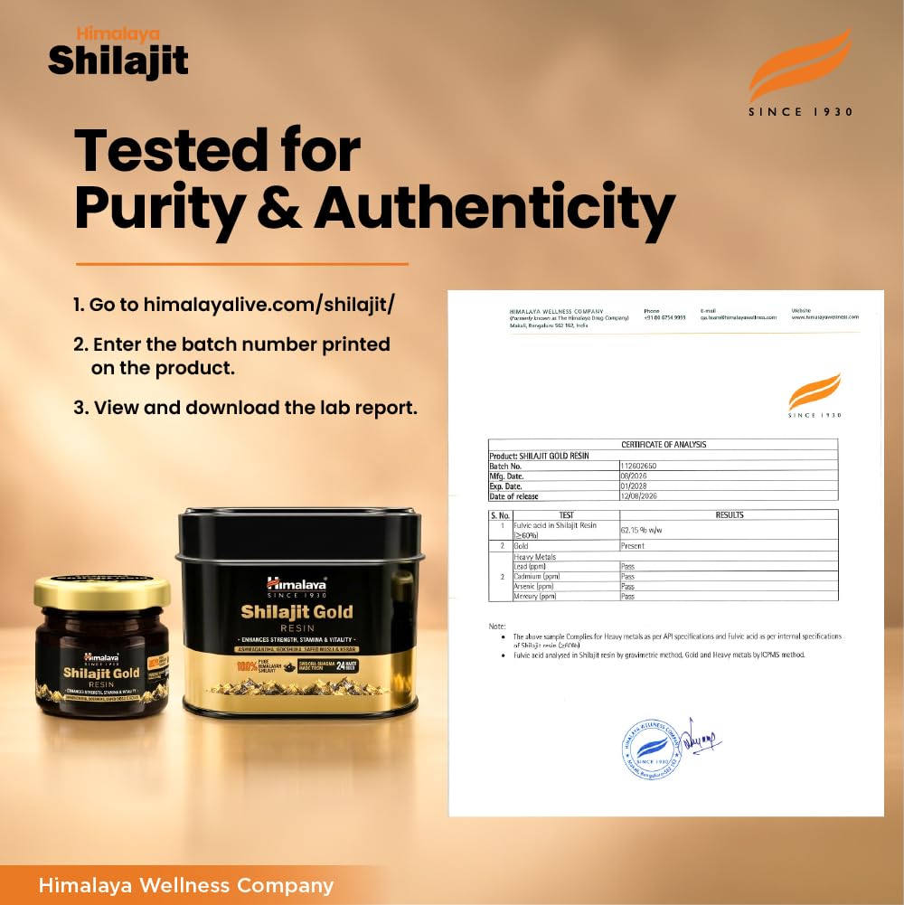 Himalaya Shilajit Gold Resin 20g, 500mg per Serving – view 8