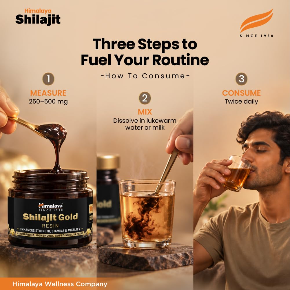 Himalaya Shilajit Gold Resin 20g, 500mg per Serving – view 6