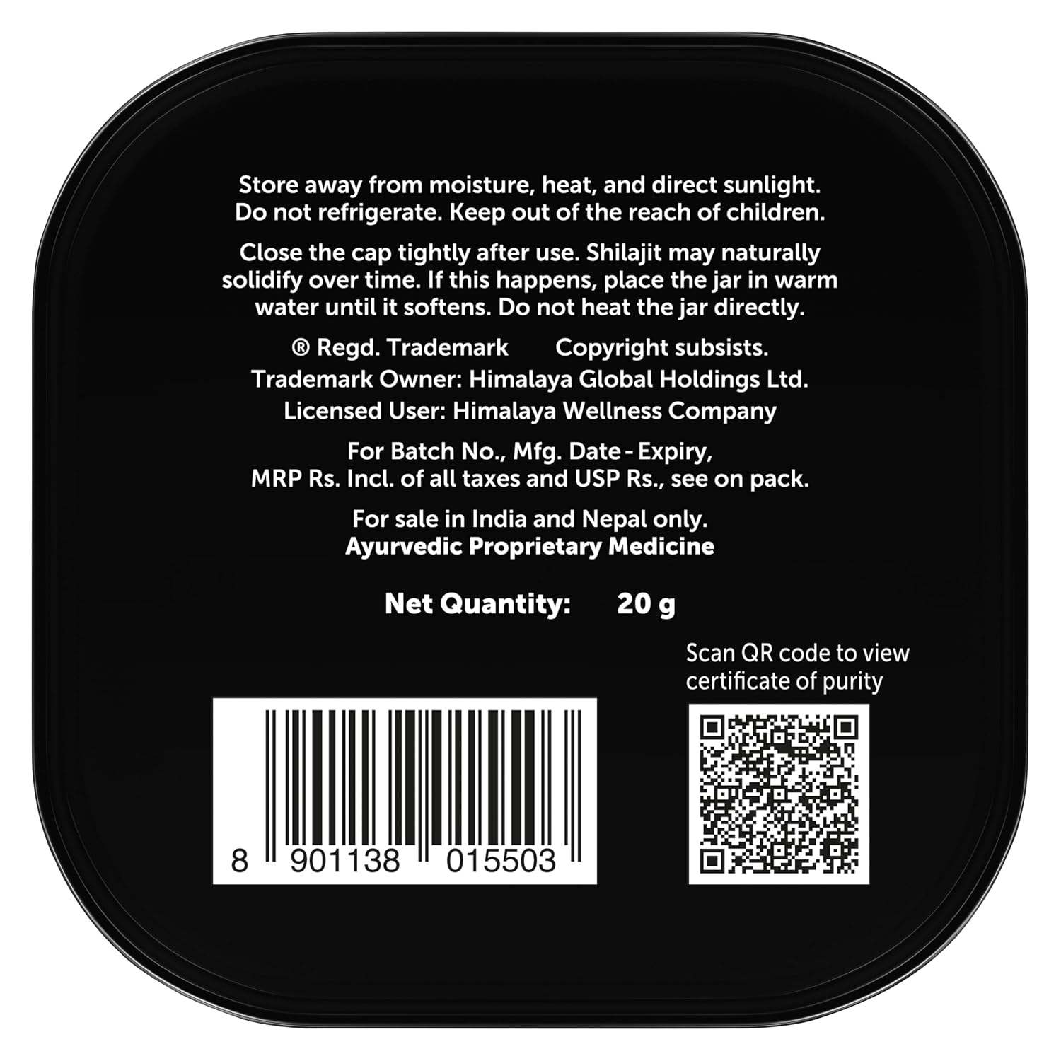 Himalaya Shilajit Gold Resin 20g, 500mg per Serving – view 13