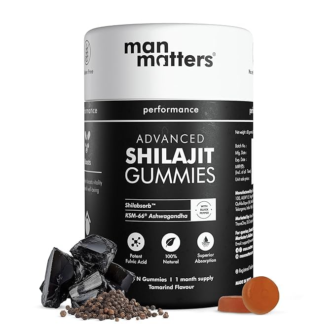 Man Matters Pure Shilajit Gummies with Fulvic Acid & KSM-66 Ashwagandha - 60 Count – view 4