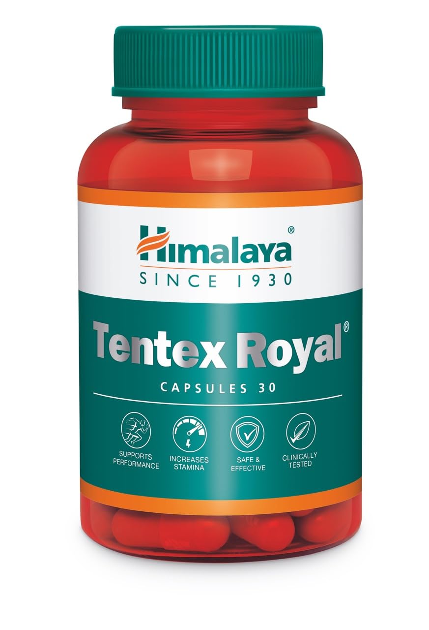 Himalaya Tentex Royal for Men | 30 Capsules | Herbal Formulation I Helps Improve Physical Performance I Clinically tested I Improves Strength & Stamina