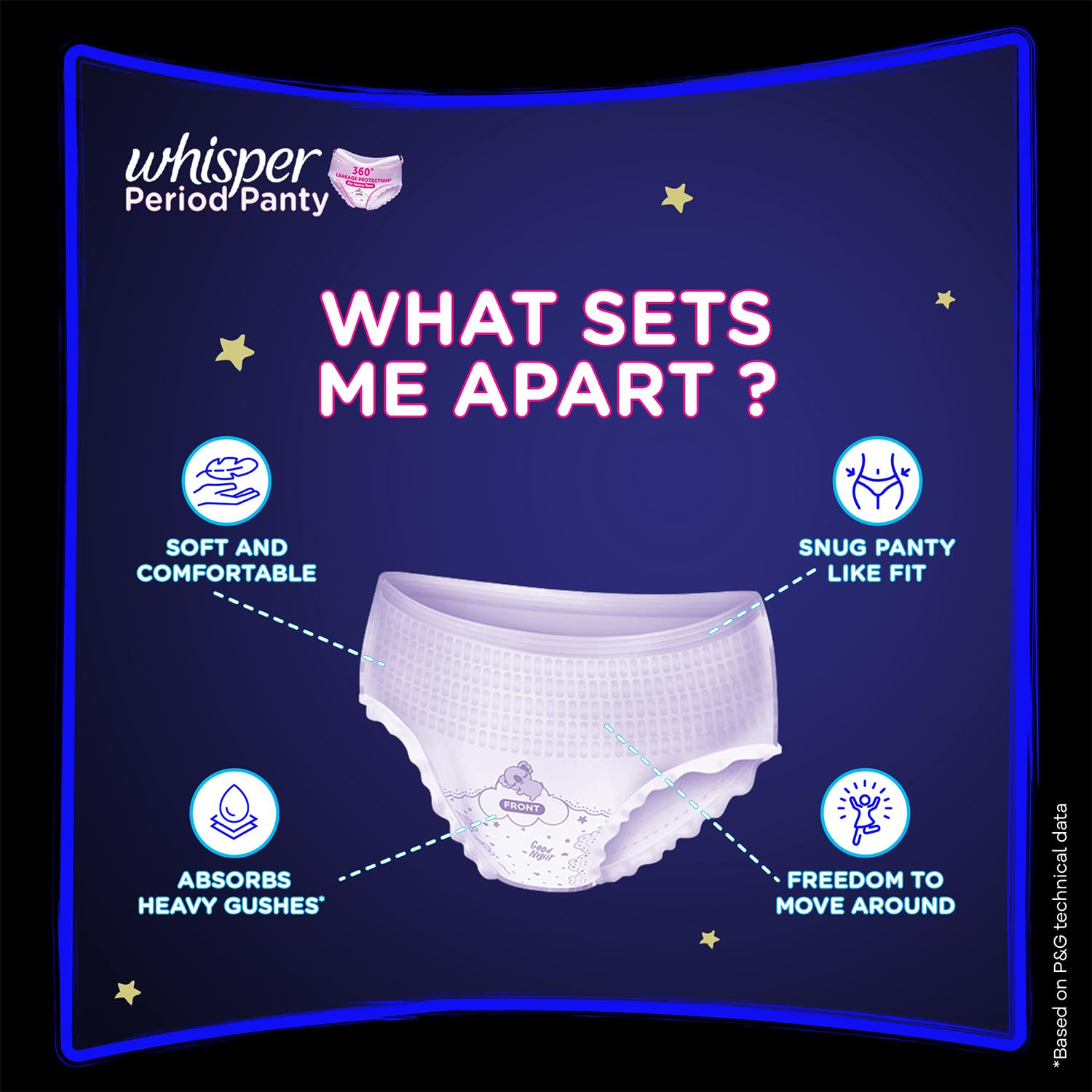 Whisper Super Absorbent Period Panty L-XL, 12 Count – view 7