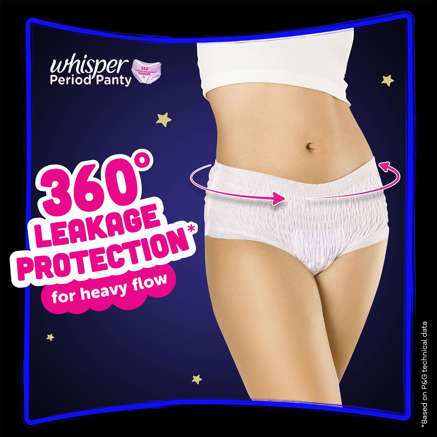 Whisper Super Absorbent Period Panty L-XL, 12 Count – view 4