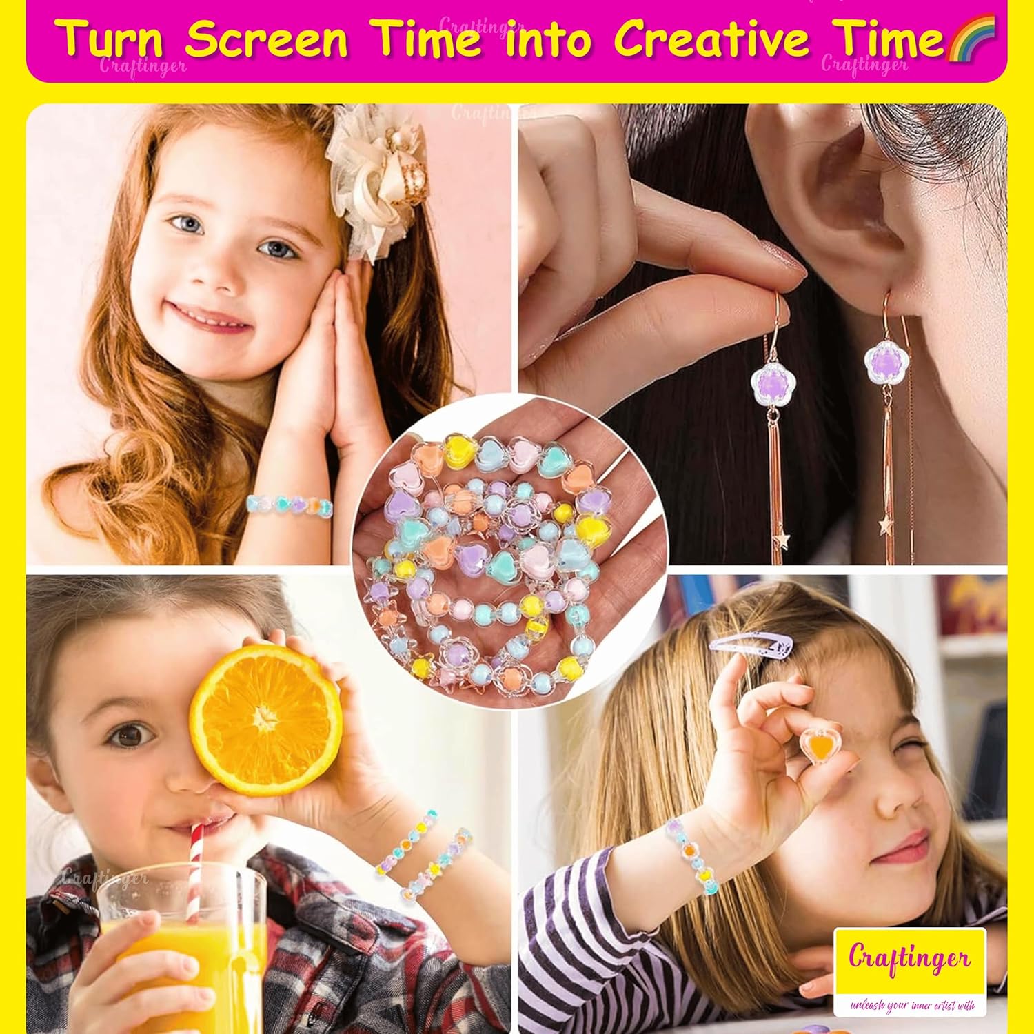Craftinger Multi Beads Jewelry Making Kit for Kids Ages 6-12 – view 6
