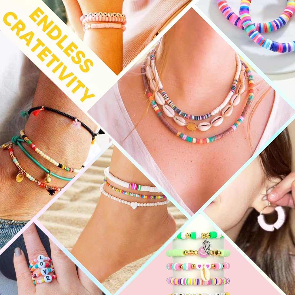 SANNIDHI 6000-Piece Clay Bead Bracelet Making Kit, Multicolor – view 4
