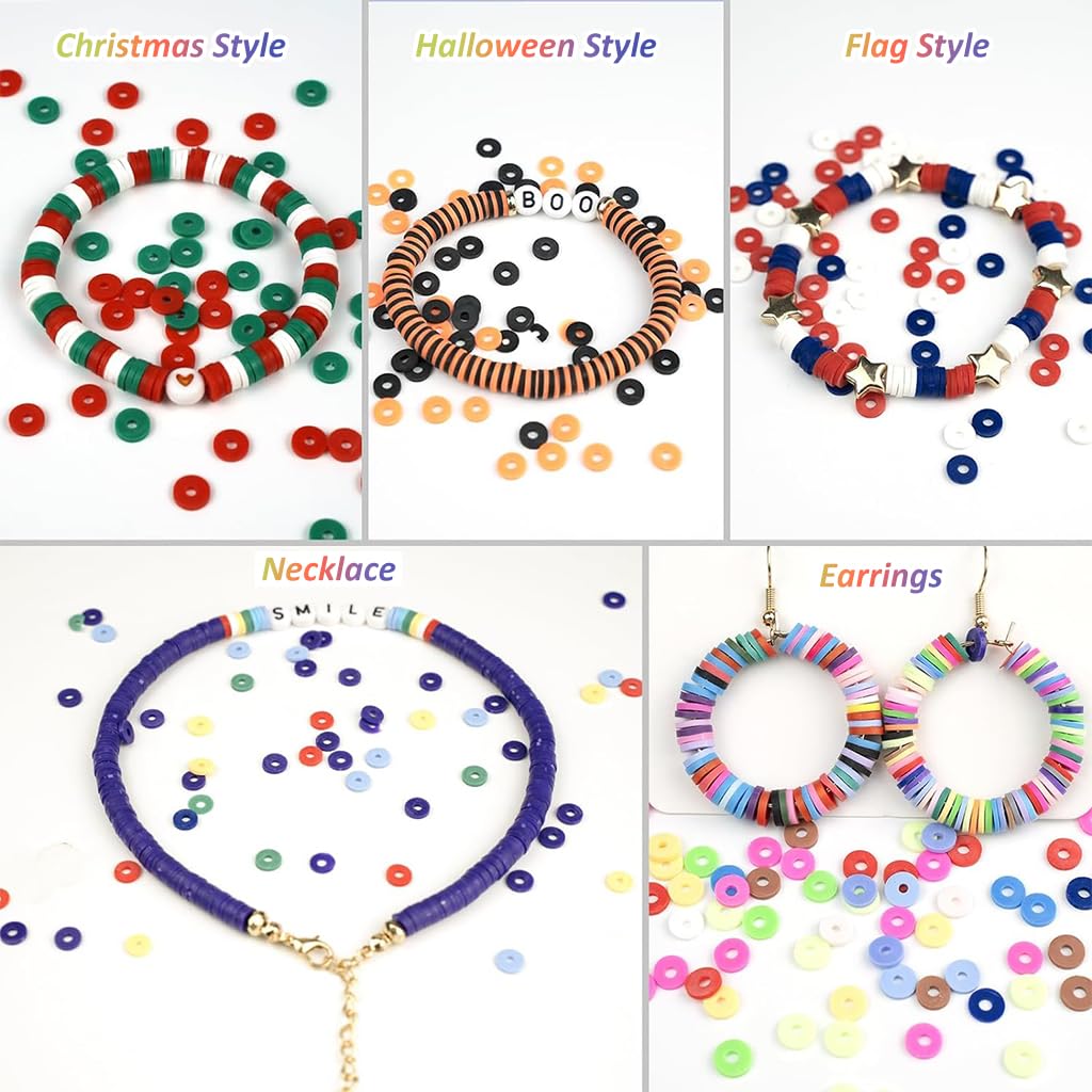SANNIDHI 6000-Piece Clay Bead Bracelet Making Kit, Multicolor – view 7