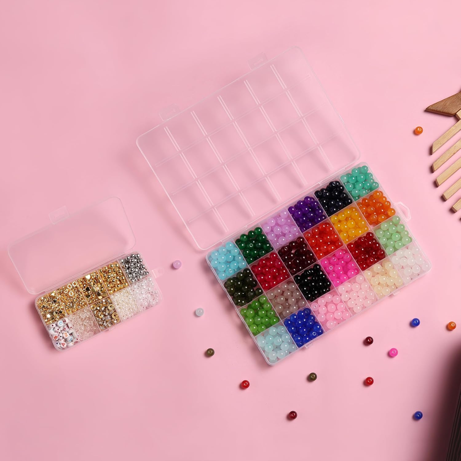 Ambitieux Bracelet Making Kit for Girls, 24-Color DIY Jewelry Kit (Jelly) – view 2
