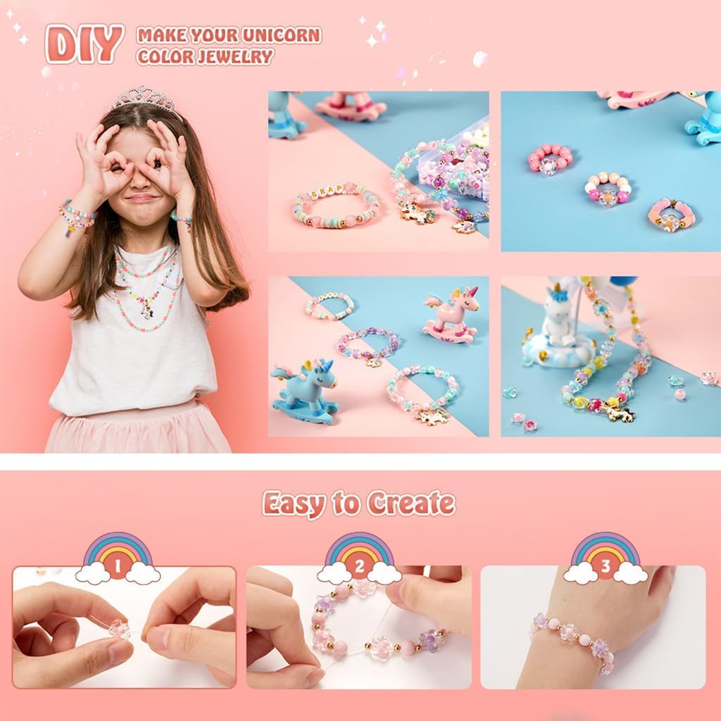 Hudux Heishi Clay Beads Bracelet Making Kit - Unicorn – view 8