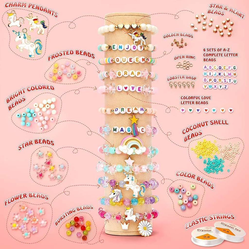 Hudux Heishi Clay Beads Bracelet Making Kit - Unicorn – view 4
