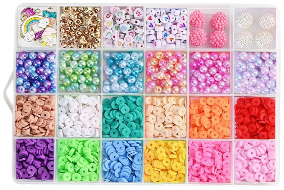 Curve Creation Bracelet Making Kit with Clay Beads, Letter Beads & Unicorn Pendants - Multicolor 2 – view 3