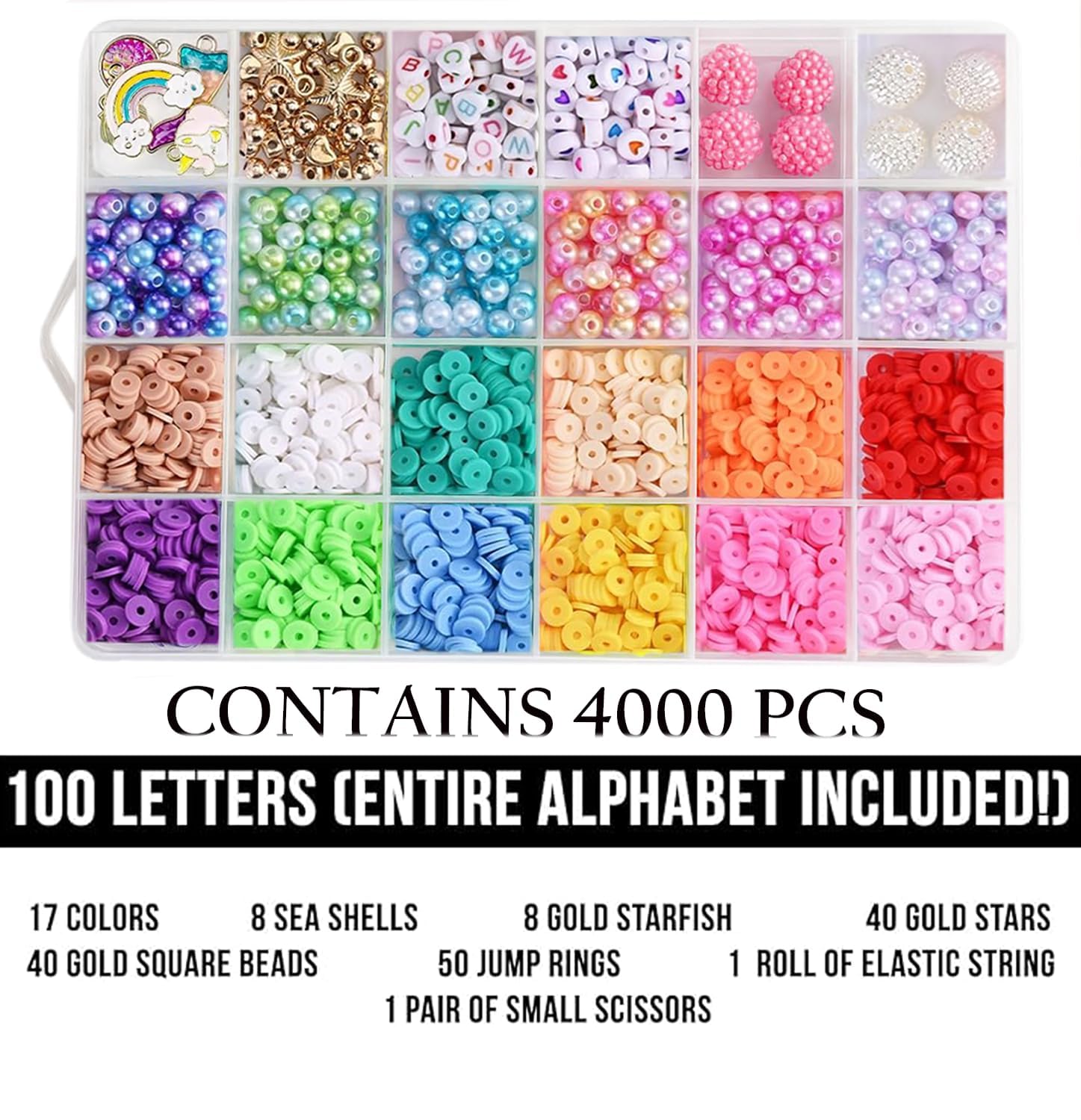 Curve Creation Bracelet Making Kit with Clay Beads, Letter Beads & Unicorn Pendants - Multicolor 2 – view 2