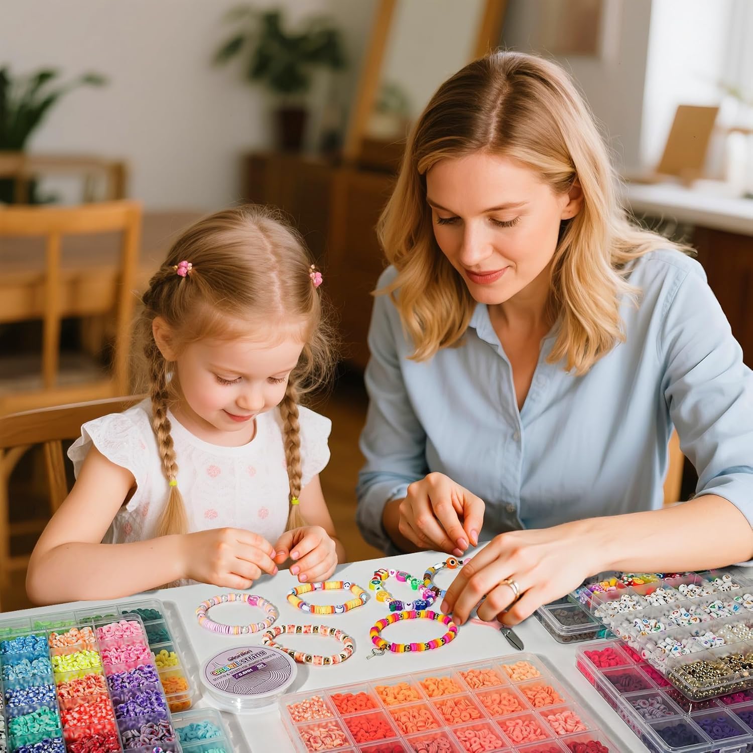 Curve Creation Bracelet Making Kit with Letter Beads & Unicorn Pendants - Multicolor 4 – view 8